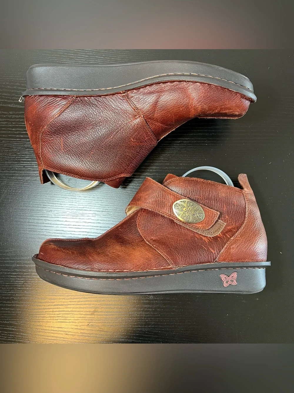 ALEGRIA Women’s Caiti‎ Ankle Boots Brown Leather 41